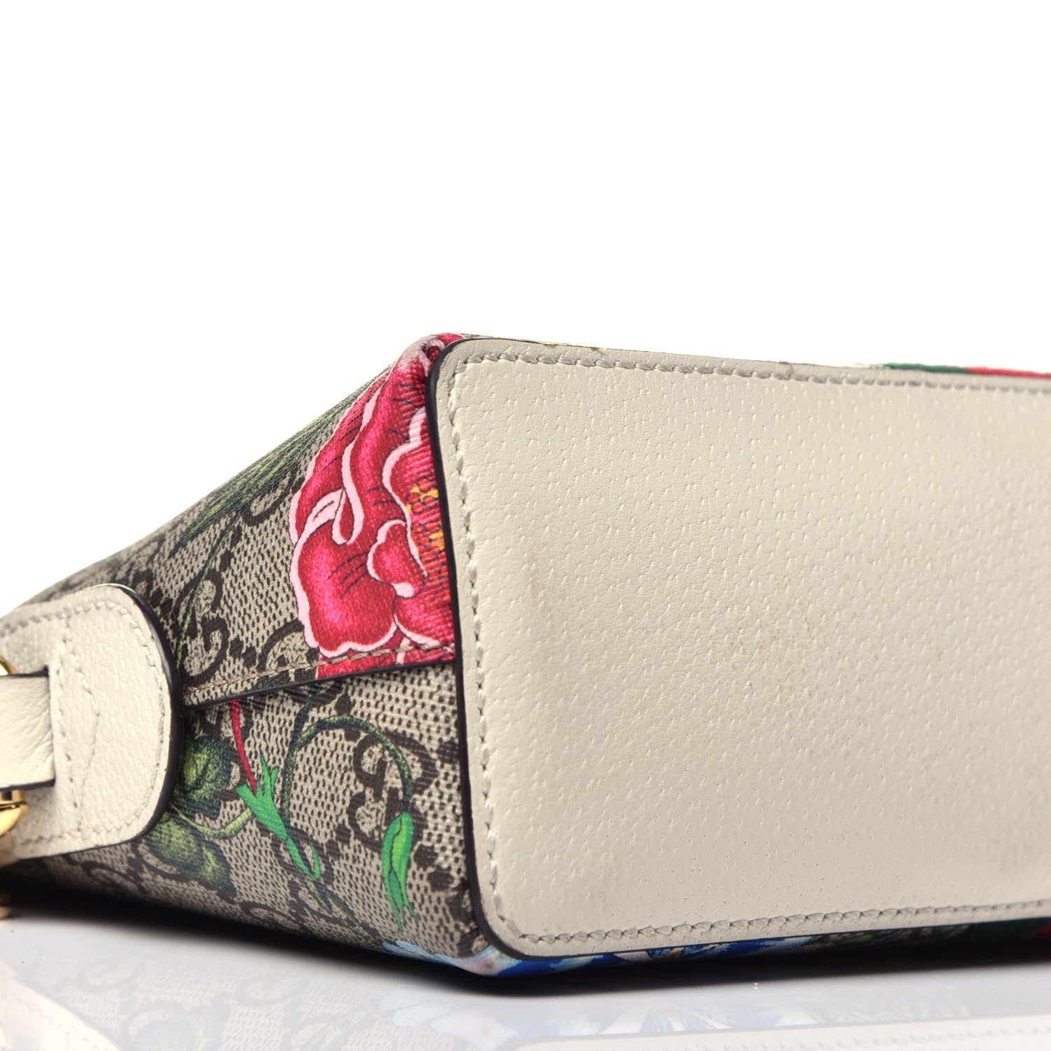 Gucci GG Supreme Monogram Flora Web GG Small Ophidia Dome Shoulder Bag White 10 of 11