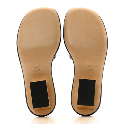 Fendi Nappa Baguette 60mm Slide Sandals 38.5 Black 5 of 8