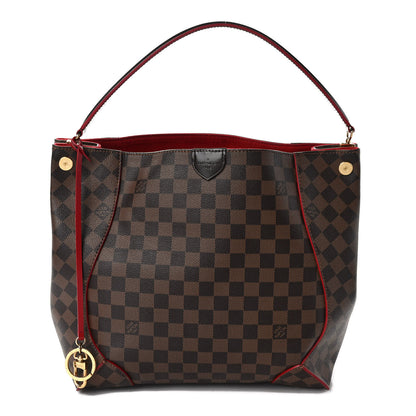 Louis Vuitton Damier Ebene Caissa Hobo Cherry 1 of 8