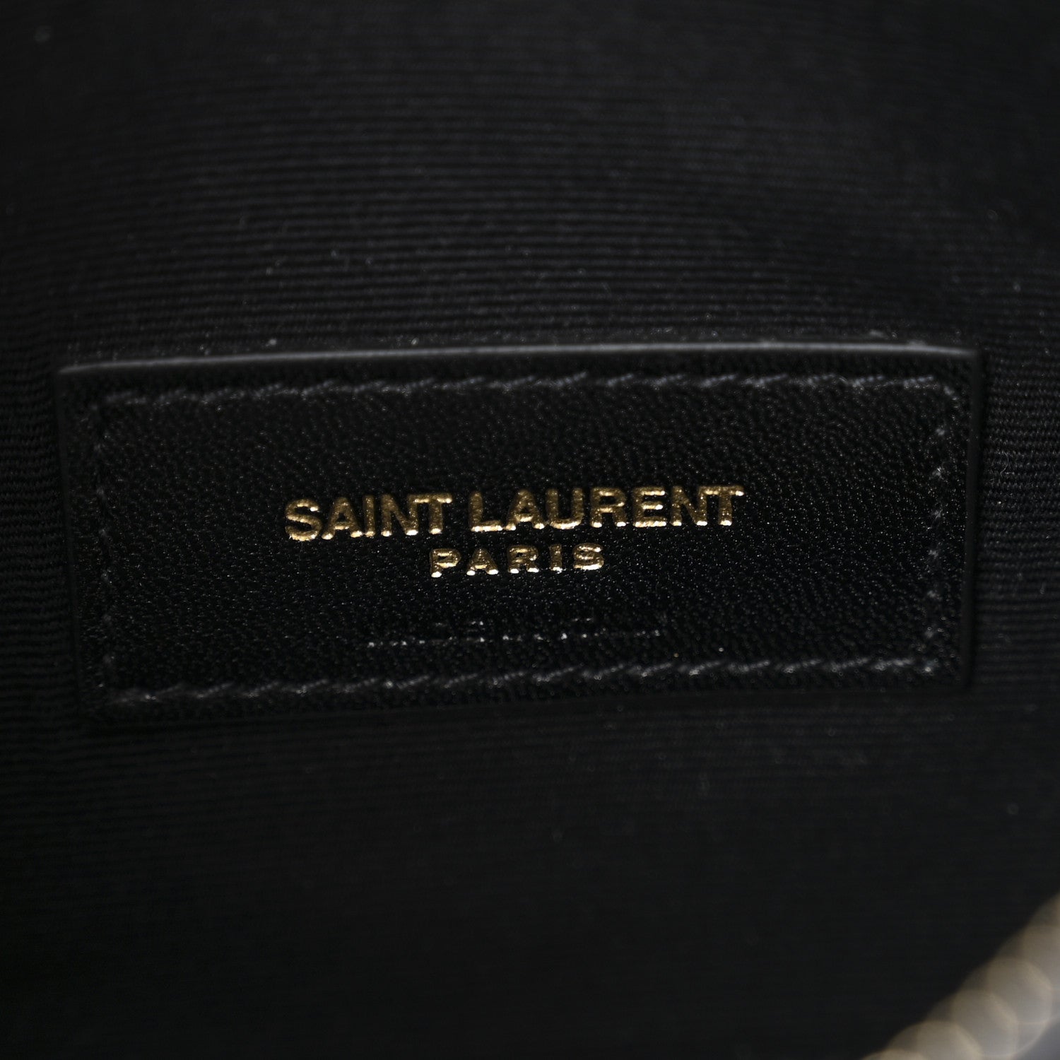 Saint Laurent Grain De Poudre Chevron Monogram Bill Pouch Black 6 of 11
