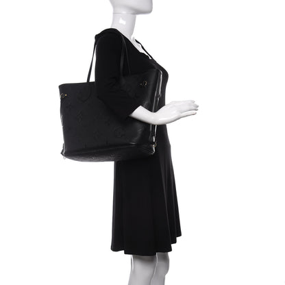 Louis Vuitton Empreinte Monogram Giant Neverfull MM Black 2 of 12
