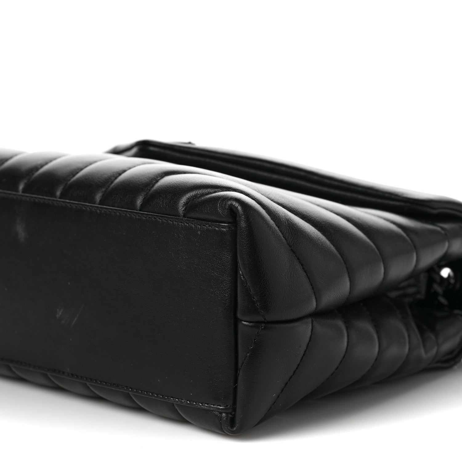 Saint Laurent Calfskin Y Quilted Monogram Monochrome Small Loulou Chain Satchel Black 8 of 14