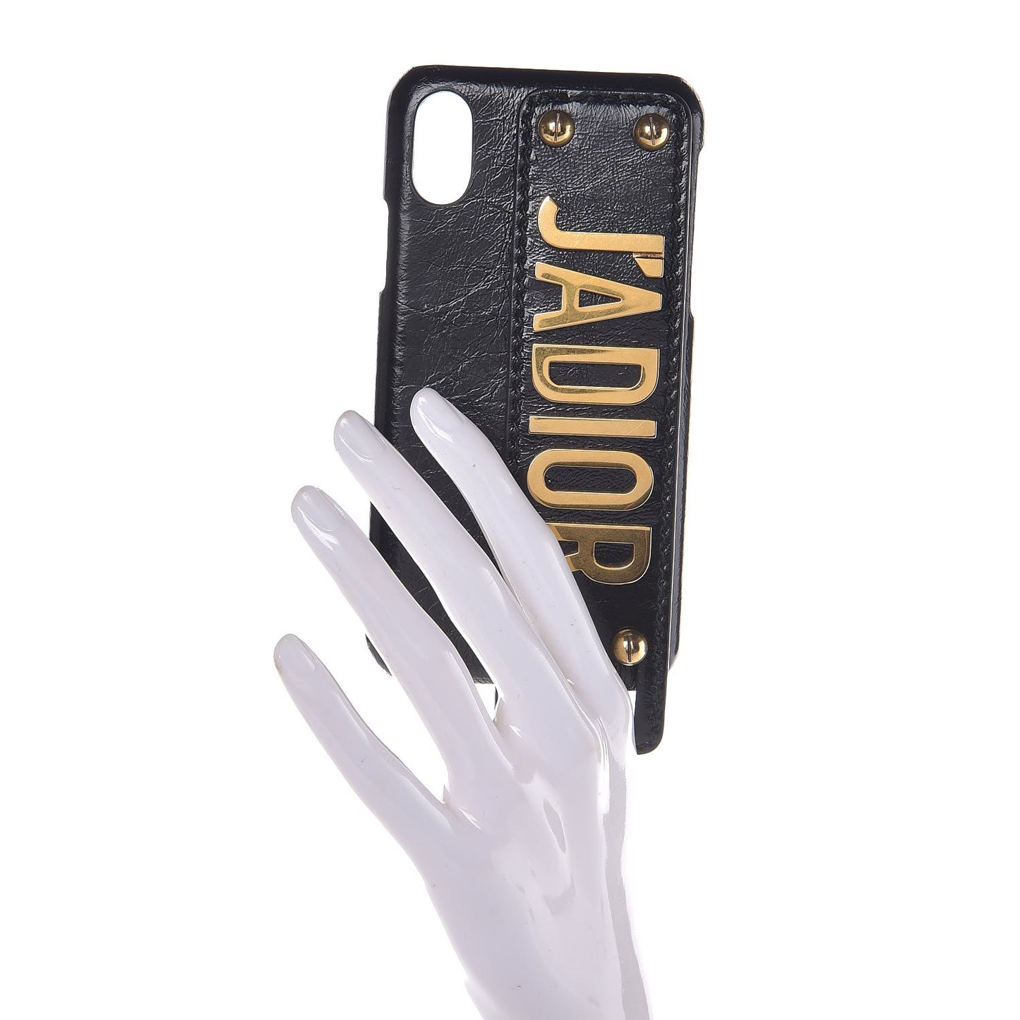 Crinkled Calfskin J'adior Tech iPhone X Case Black