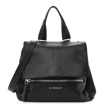 Givenchy Pebbled Calfskin Small Pandora Pure Flap Bag Black 1 of 12