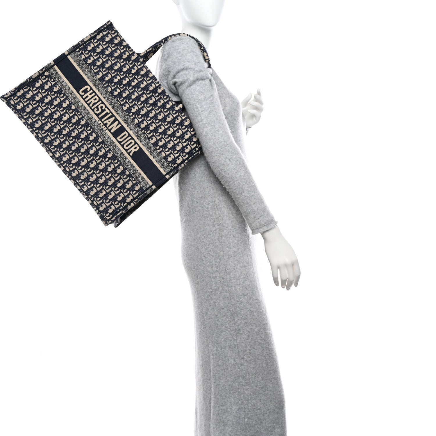 Christian Dior Oblique Large Book Tote Blue Multicolor 2 of 10