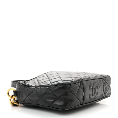 Chanel Lambskin Quilted Tassel Camera Case Black 4 of 14