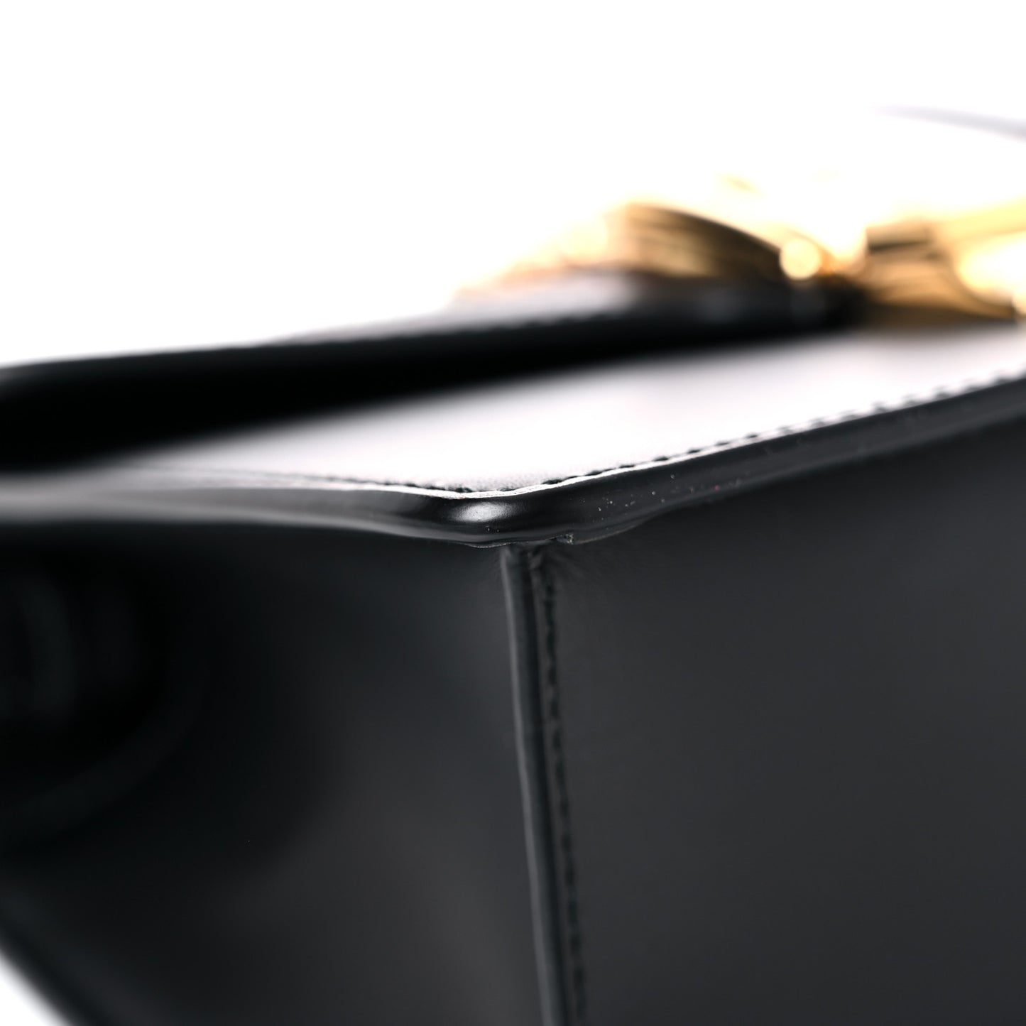 Calfskin Mini Sylvie Top Handle Bag Black