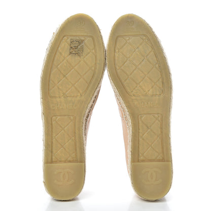 Chanel Lambskin CC Espadrilles 39 Beige Black 5 of 11
