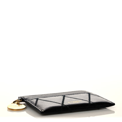 Givenchy Goatskin Diamond Quilted GV3 Card Holder Black 3 of 8