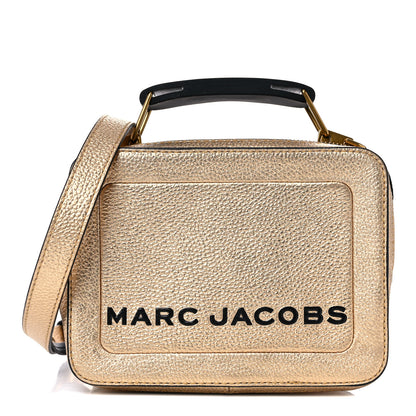 Marc Jacobs Metallic Calfskin The Box 20 Crossbody Gold 1 of 11