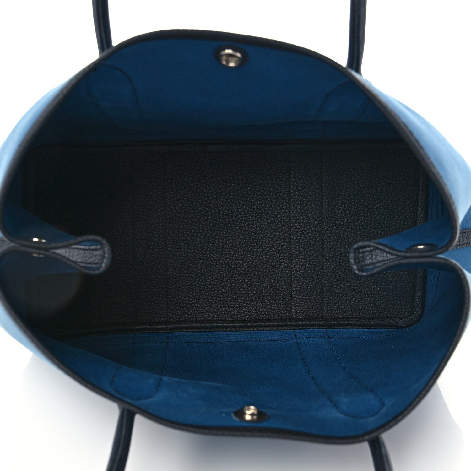 Hermes Toile Officier Negonda Garden Party Tote 36 MM Bleu Zanzibar Vert Fonce 4 of 14