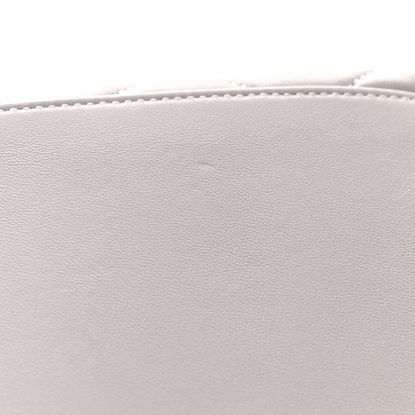 Lambskin Quilted Crush on Chains Drawstring Bucket Bag Hobo Grey