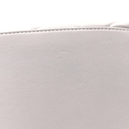 Chanel Lambskin Quilted Crush on Chains Drawstring Bucket Bag Hobo Grey 11 of 12