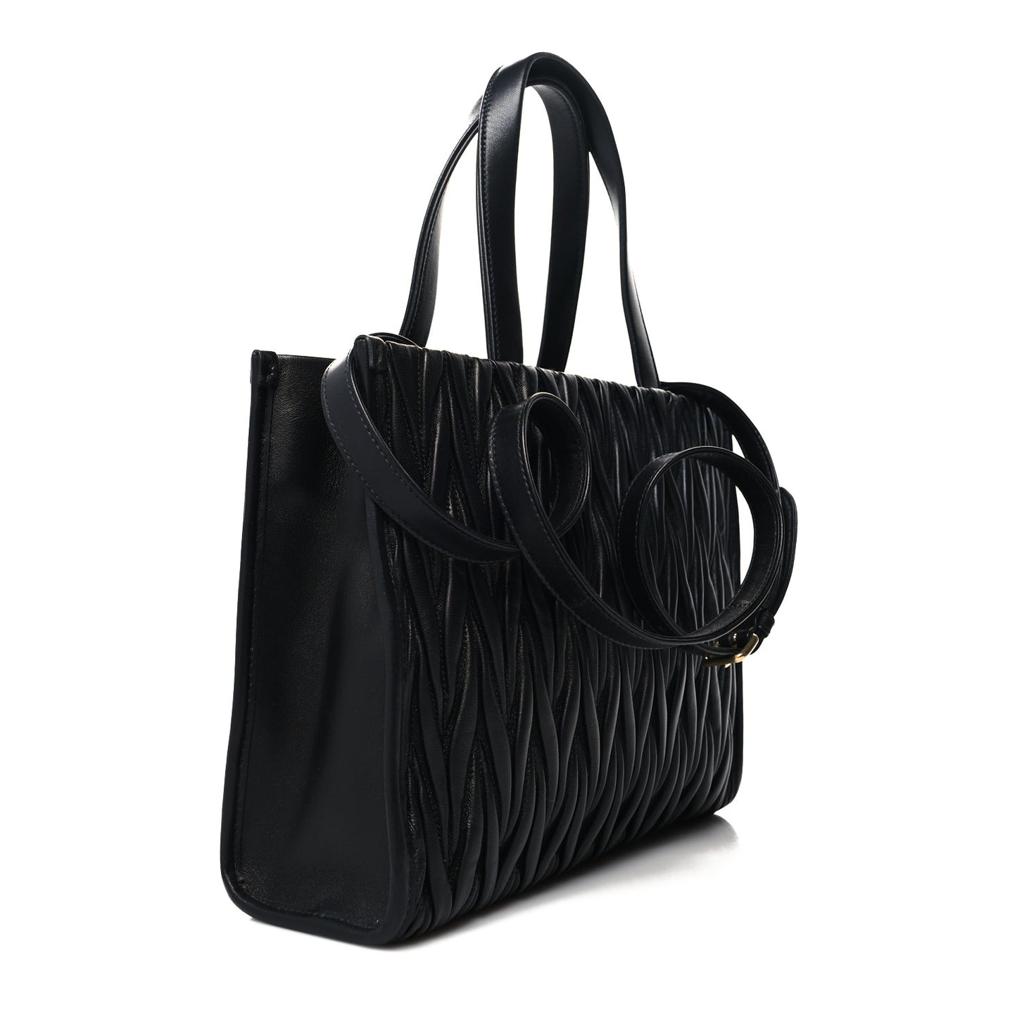 Nappa Matelasse Tote Bag Black