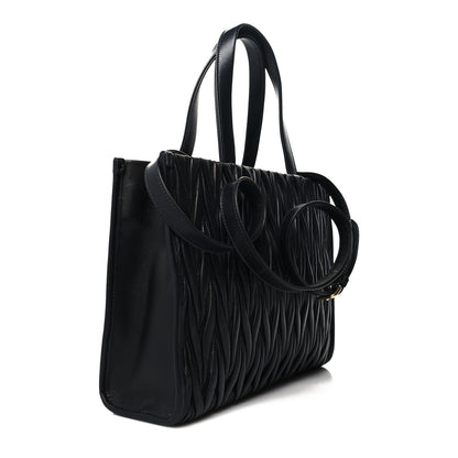 Miu Miu Nappa Matelasse Tote Bag Black 3 of 9