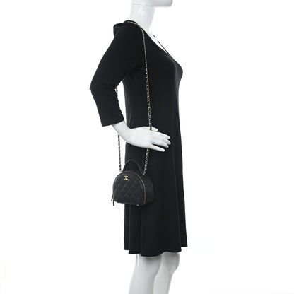 Chanel Lambskin Quilted Chic Riviera Top Handle Vanity Case Black 2 of 10