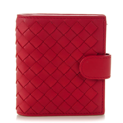 Bottega Veneta BOTTEGA VENETA Nappa Intrecciato Mini Wallet Fraise 1 of 8