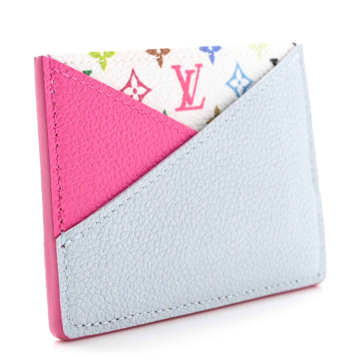 LV X TM Monogram Multicolor Criss-Cross Card Holder Kawaii Pink