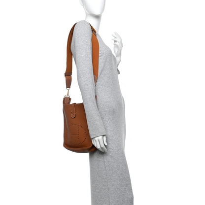 Hermes Taurillon Clemence Evelyne III PM Gold 2 of 11