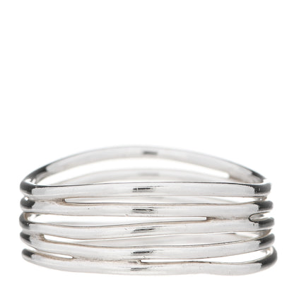 Tiffany Sterling Silver Elsa Peretti 5 Row Wave Ring 58 8.25 3 of 6