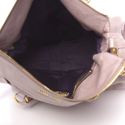 Miu Miu Vitello Medium Bow Bag Mughetto 5 of 12
