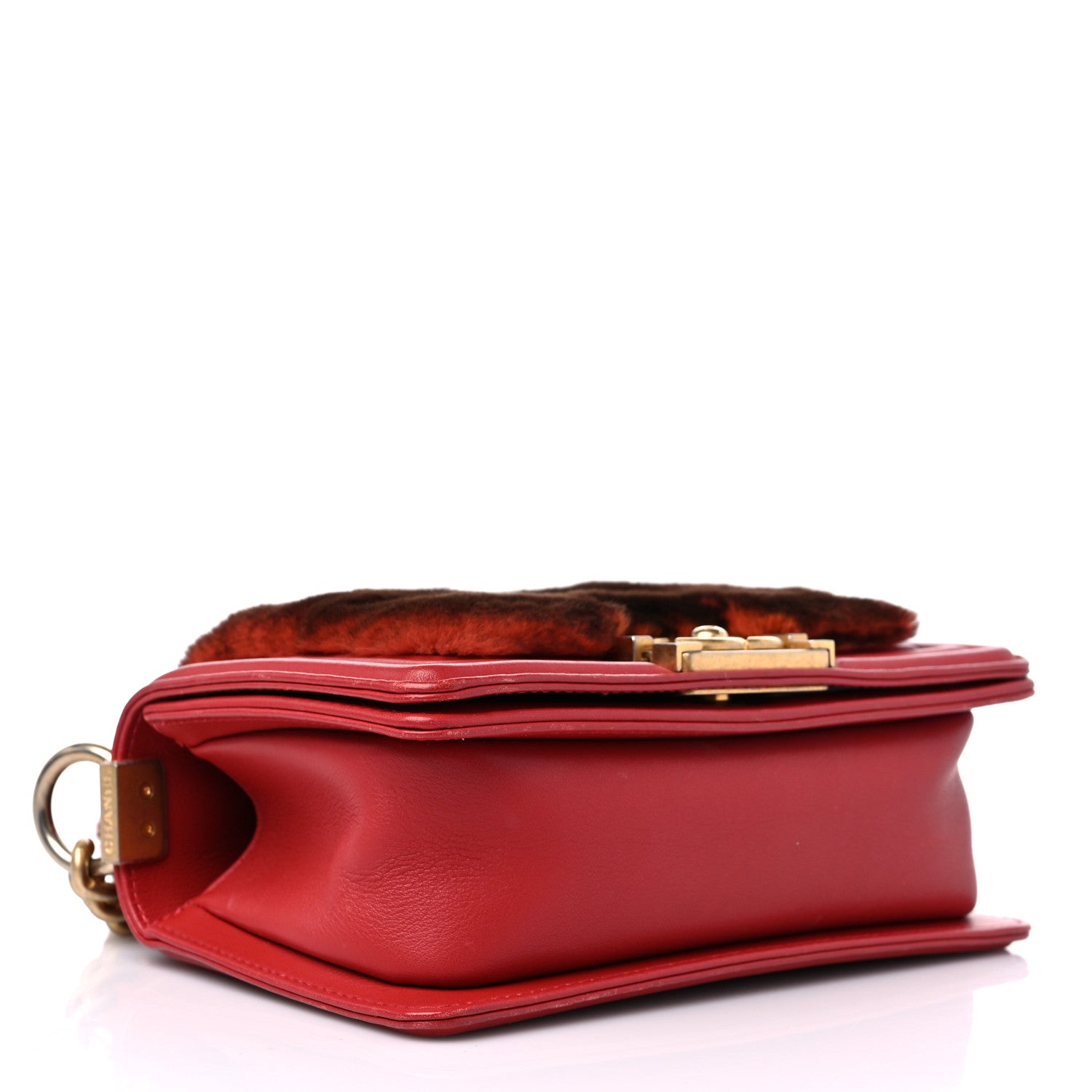 Chanel Orylag Rabbit Fur Calfskin Small Boy Flap Red 4 of 19