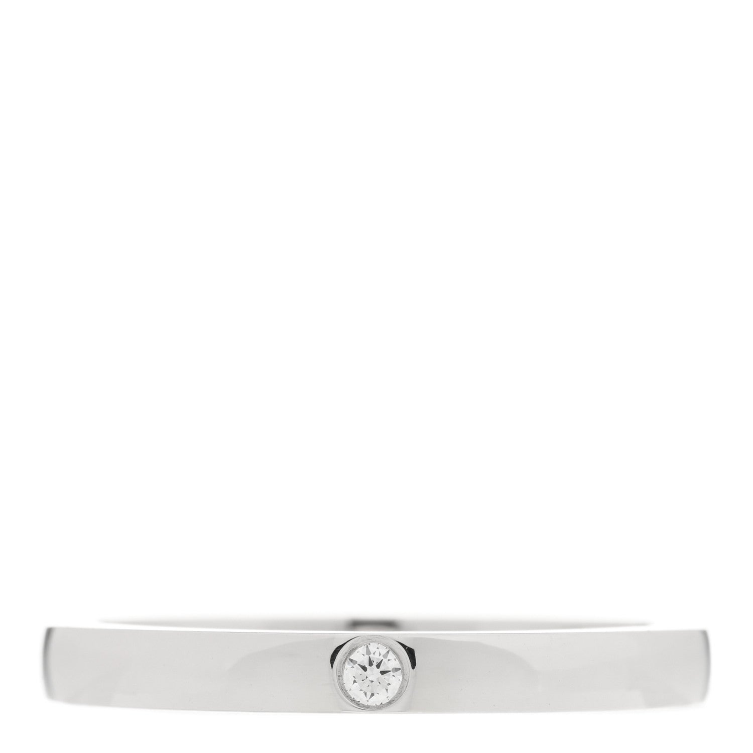 Cartier Platinum Diamond 2.1mm Ballerine Wedding Band Ring 48 4.5 1 of 5