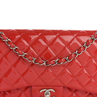 Chanel Patent Quilted Jumbo Double Flap Pink 8 of 16