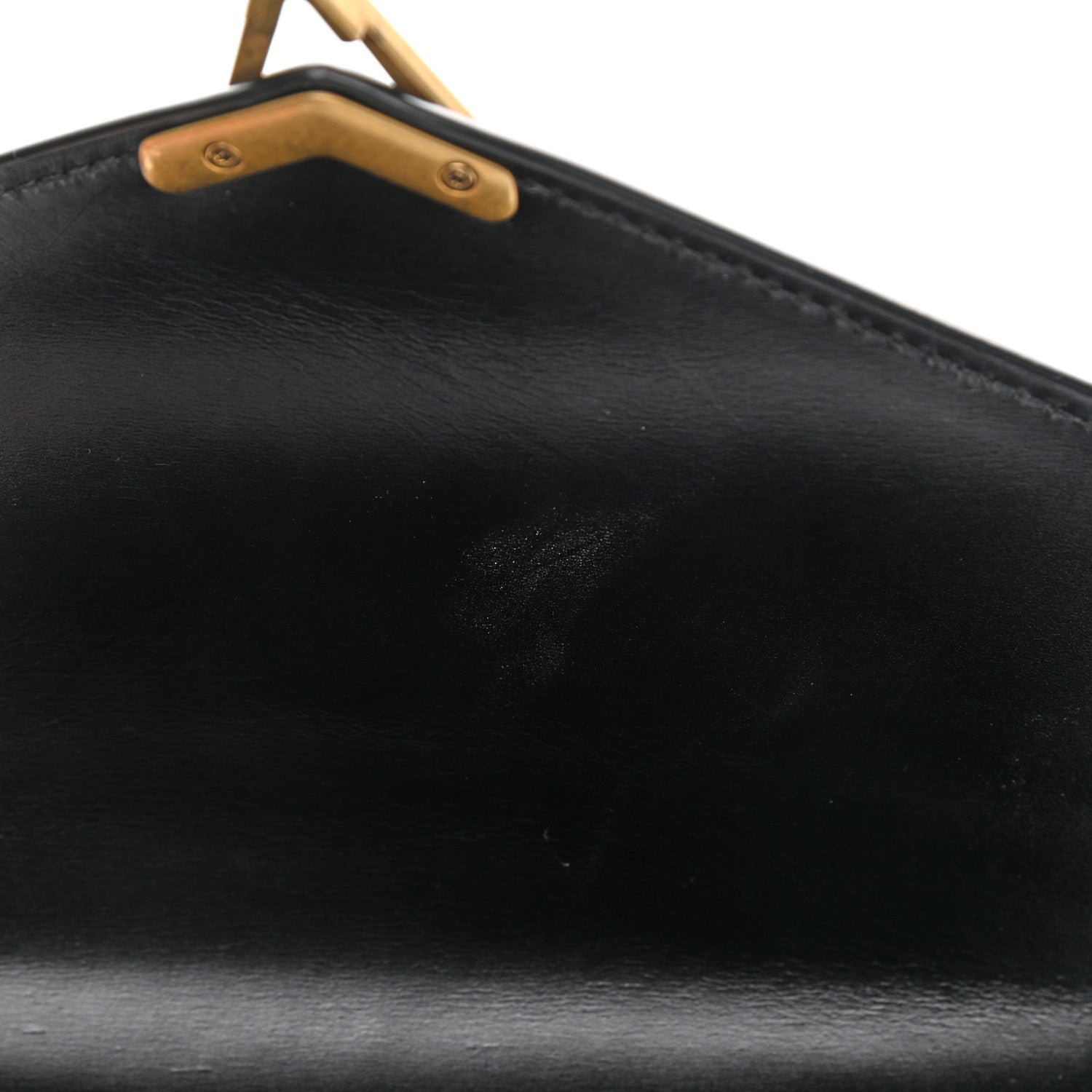 Saint Laurent Smooth Calfskin Medium Classic Monogram Cassandra Top Handle Black Rouge Legion 11 of 14