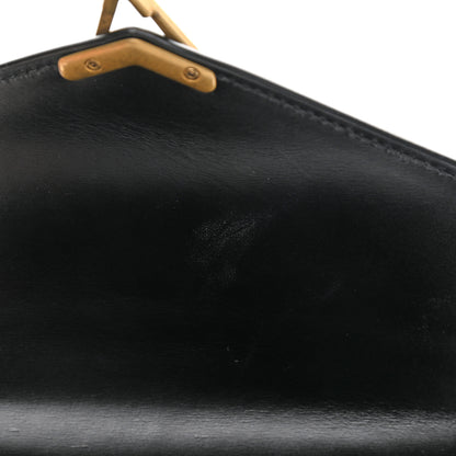 Saint Laurent Smooth Calfskin Medium Classic Monogram Cassandra Top Handle Black Rouge Legion 11 of 14