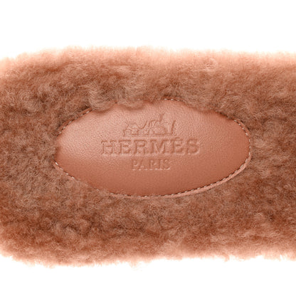 Hermes Woolskin Oran Sandals 37 Rose Aube 7 of 8