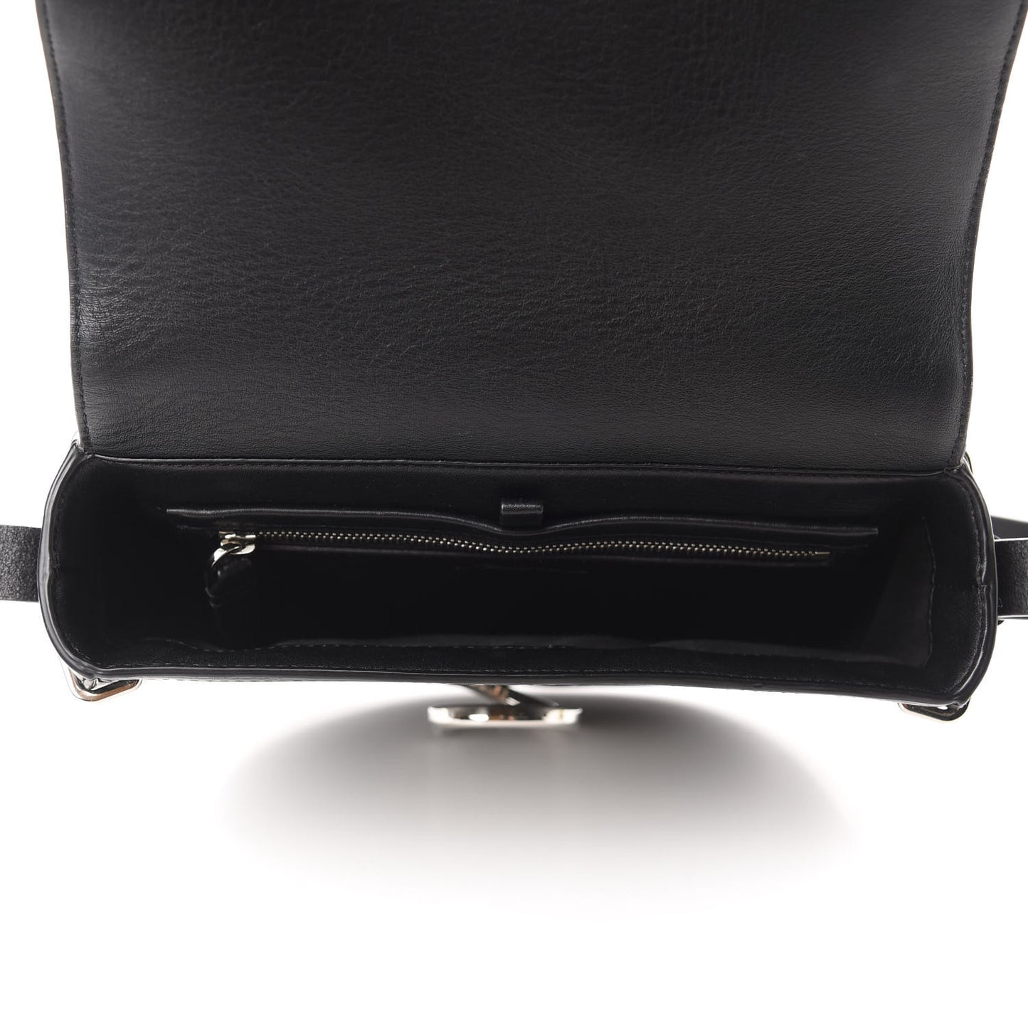 3.1 Snake-Cut Calfskin Alix Saddle Crossbody Bag Black