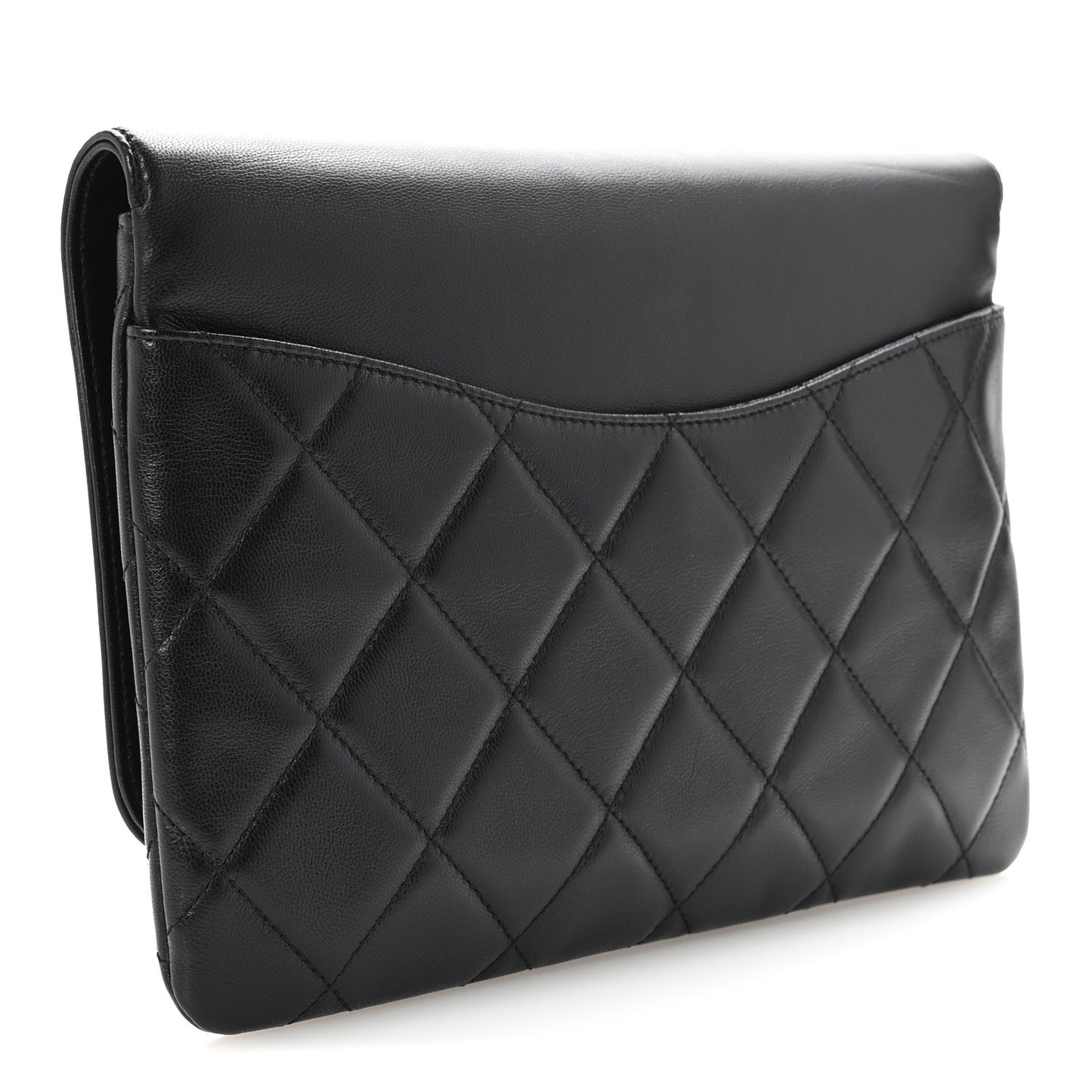 Goatskin Quilted Timeless CC Clutch Black