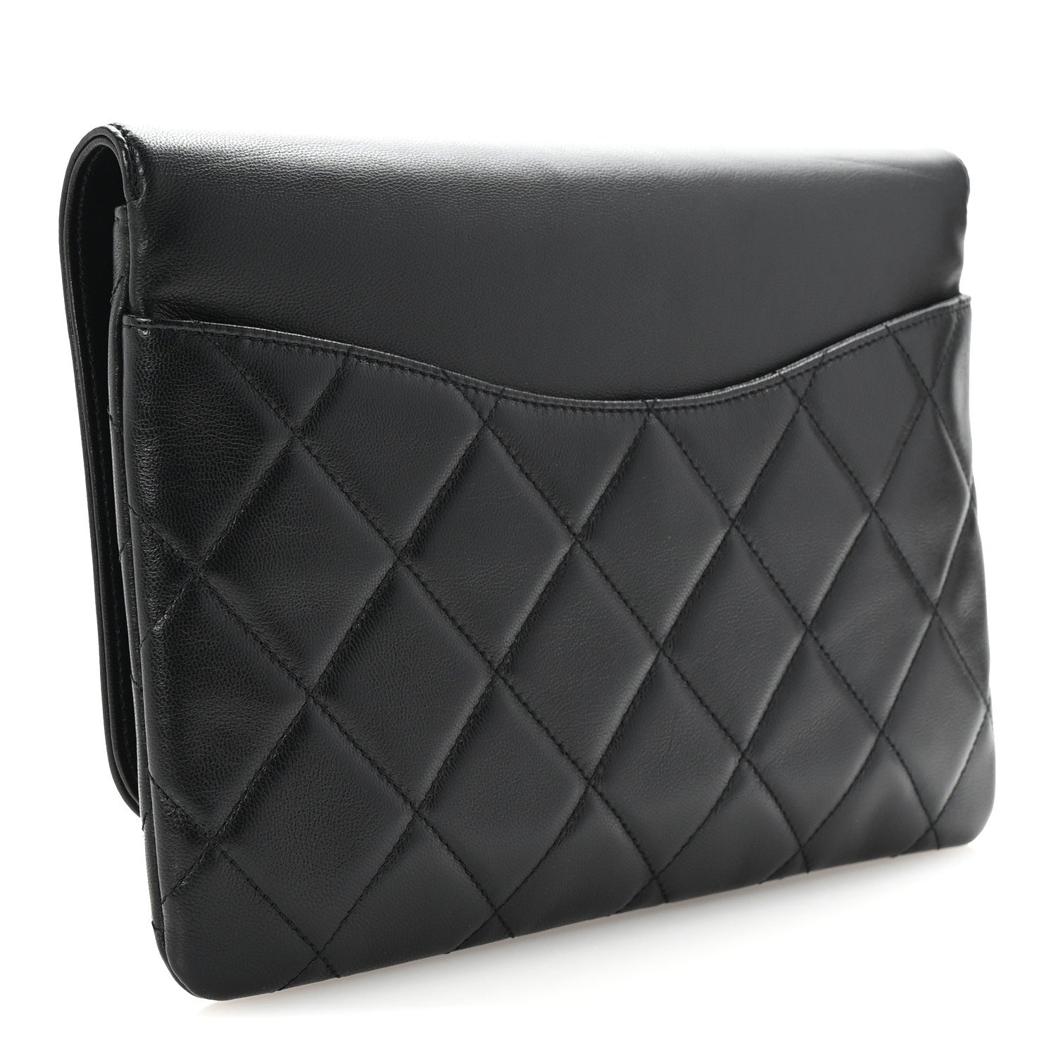 Chanel Goatskin Quilted Timeless CC Clutch Black 3 of 7