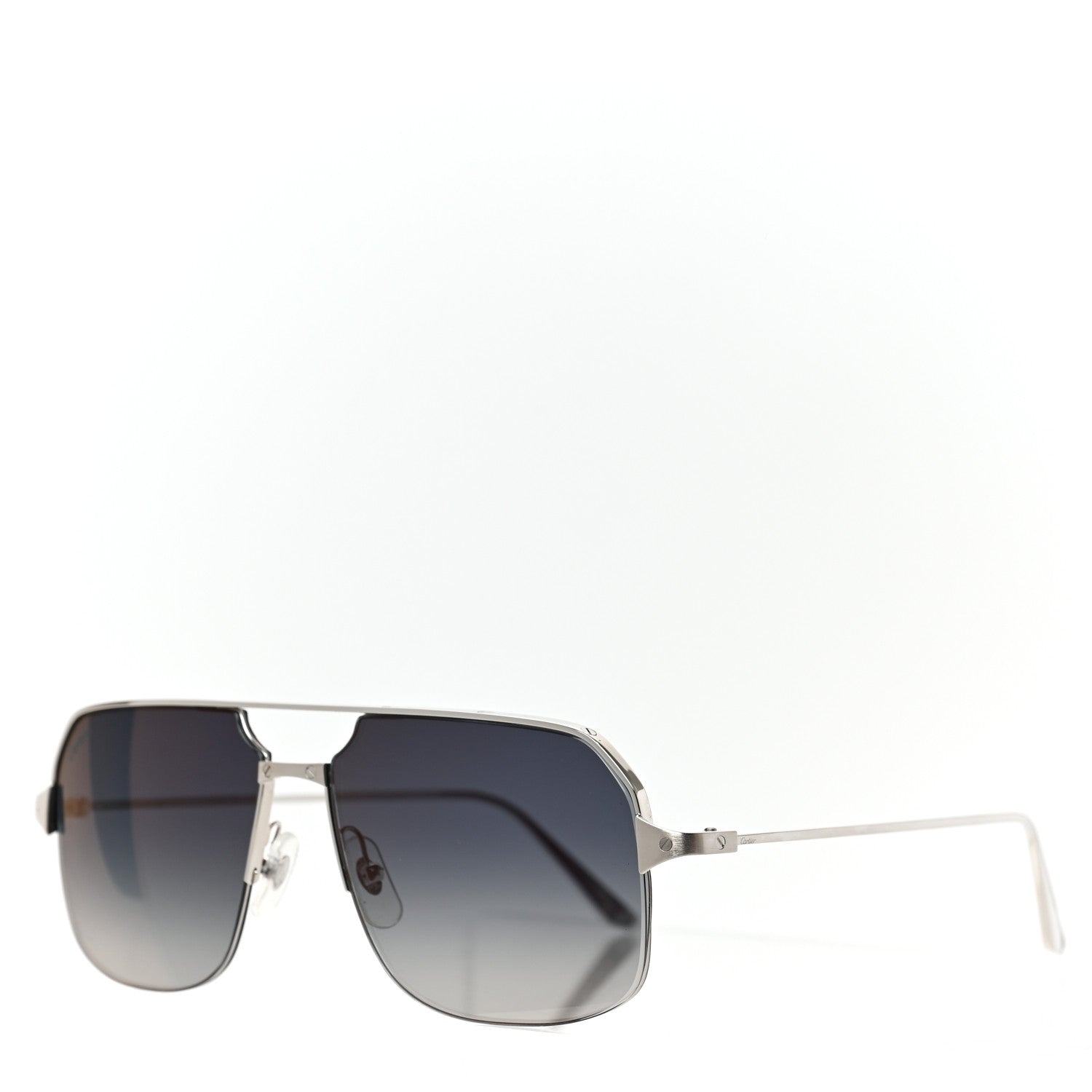 Cartier Metal Aviator Sunglasses CT02305 Silver 1 of 6