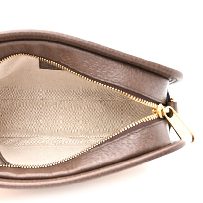Gucci Monogram Jumbo GG Textured Dollar Calfskin Web Mini Crossbody Bag Camel Ebony New Acero 5 of 10