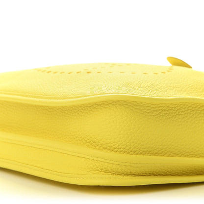 Hermes Taurillon Clemence Evelyne III PM Lime 9 of 9