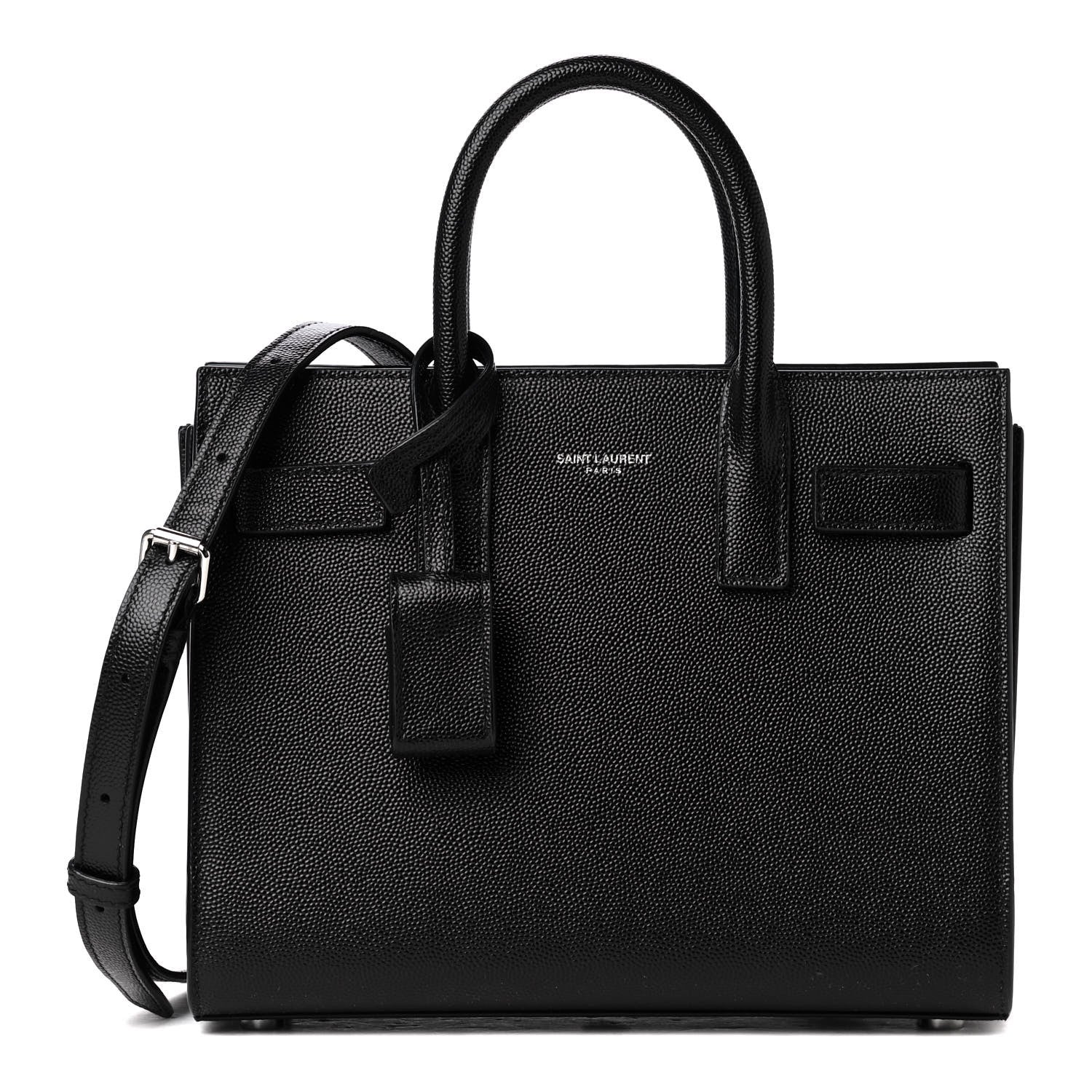 Saint Laurent Grained Calfskin Nano Sac De Jour Black 1 of 4