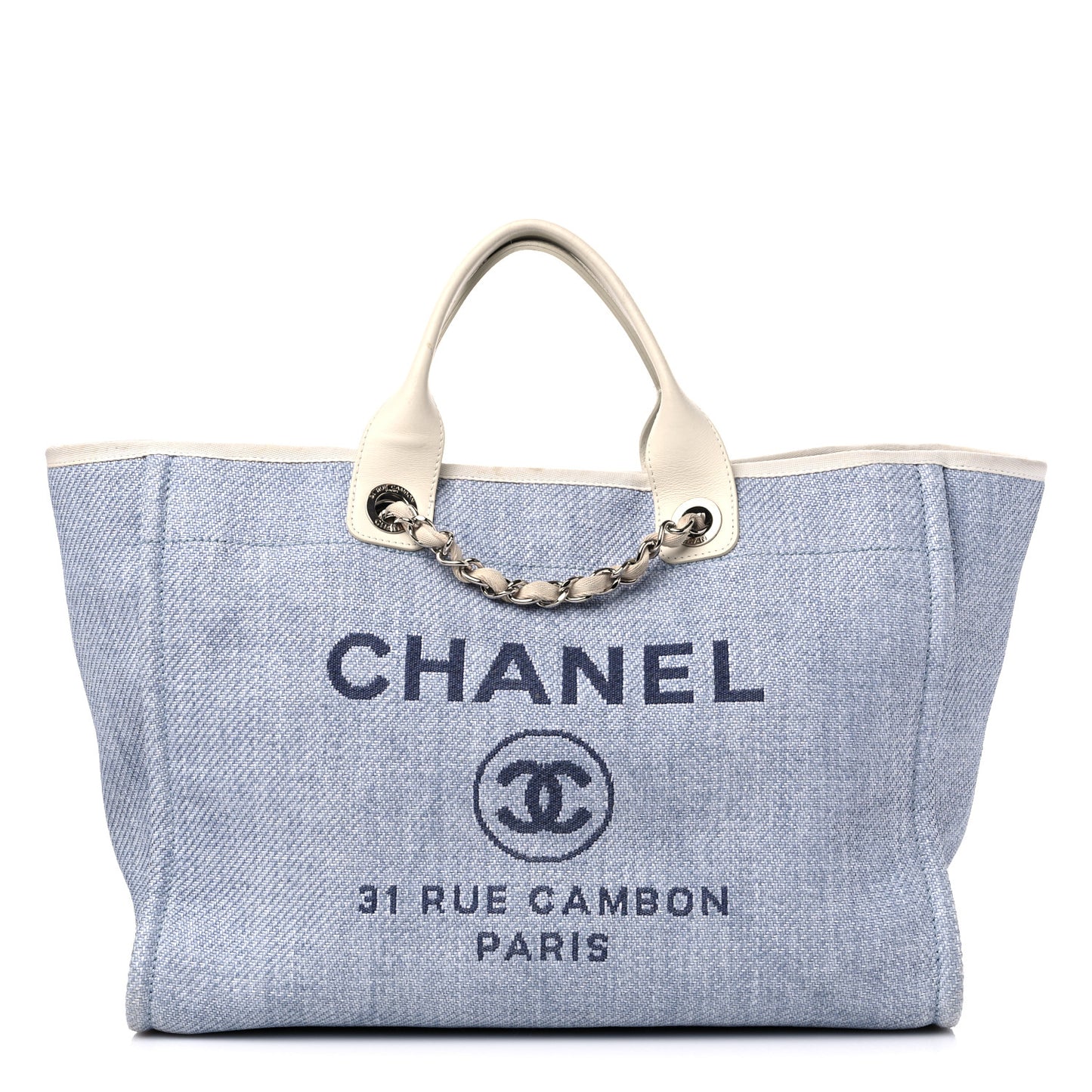 Canvas Medium Deauville Tote Denim Blue