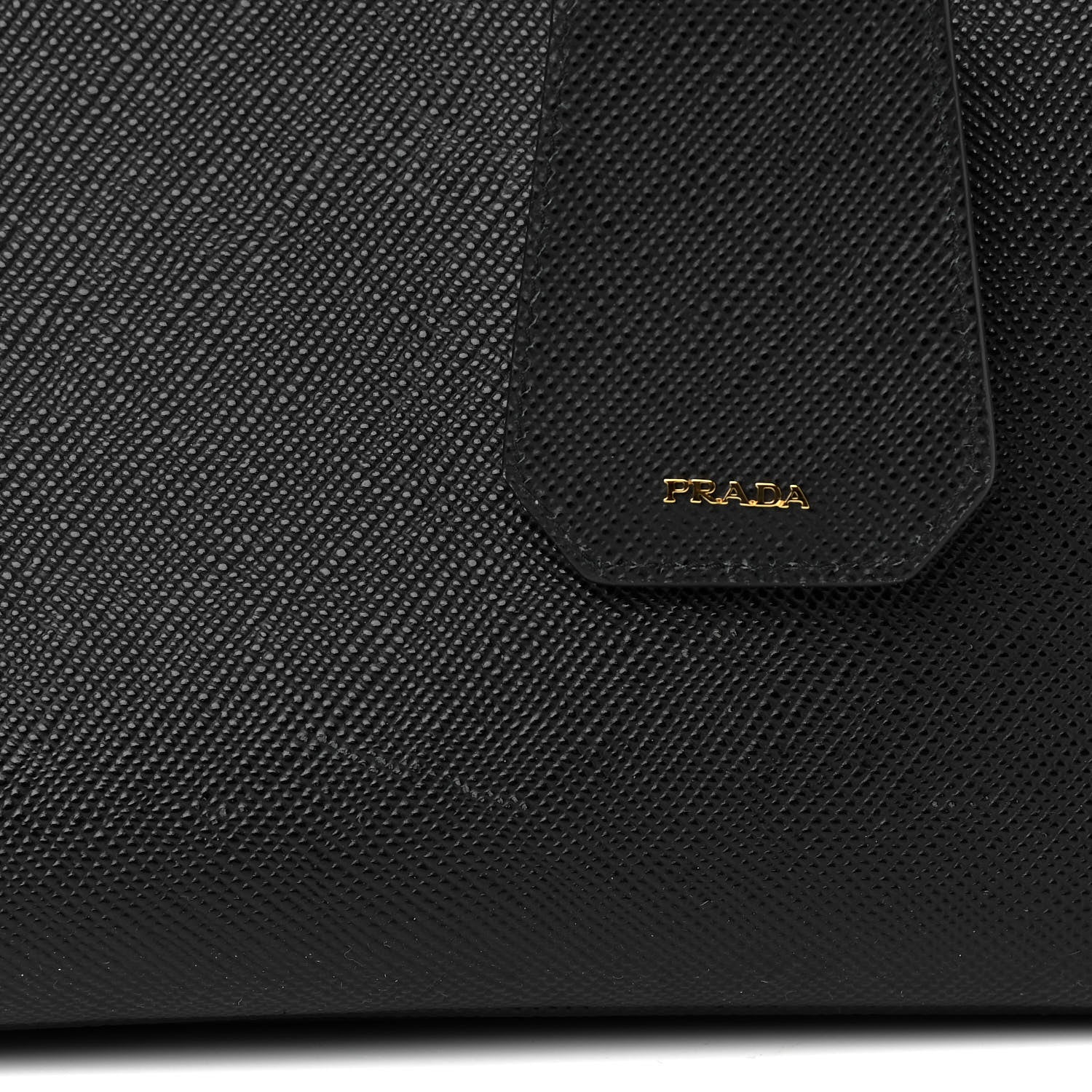 Prada Saffiano Cuir Large Double Bag Black Mughetto 13 of 13