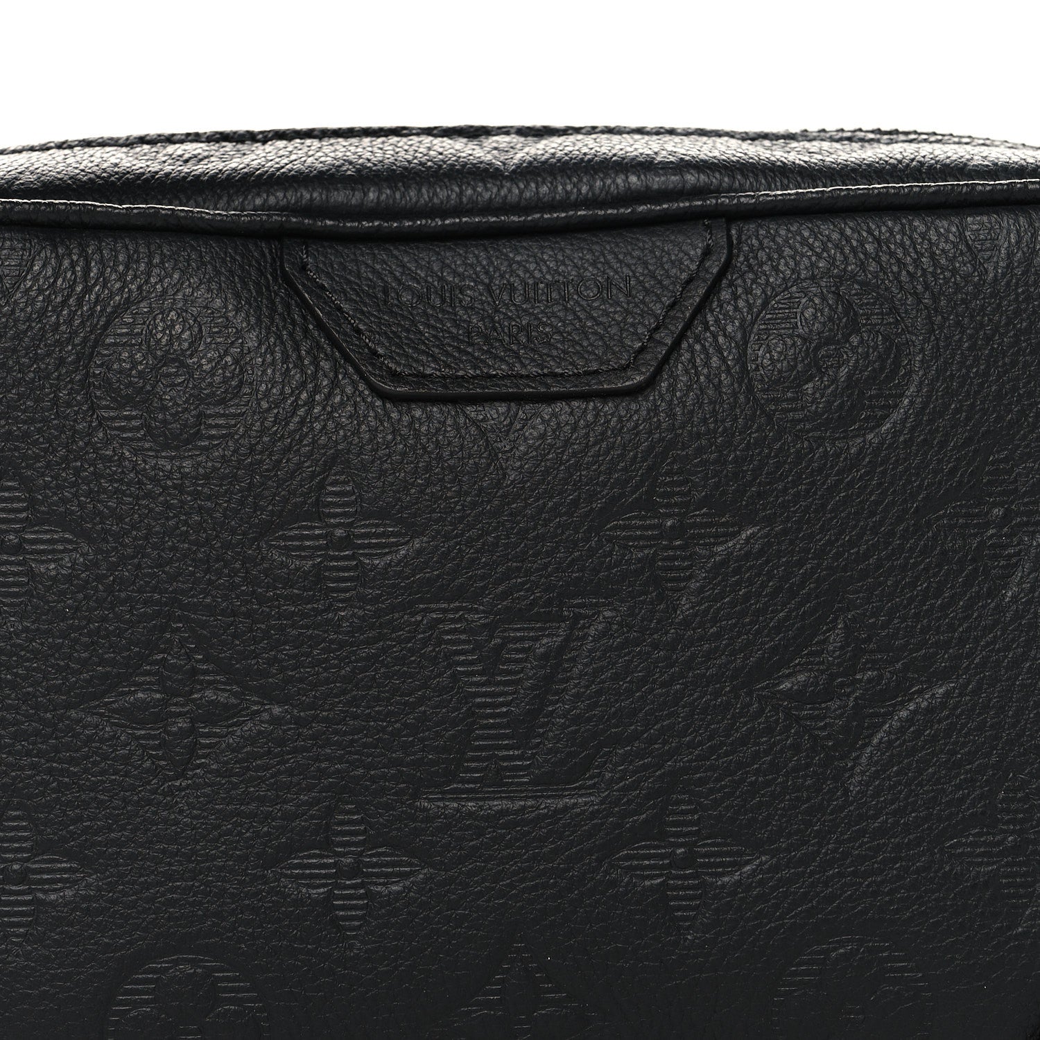 Louis Vuitton Calfskin Monogram Shadow Trocadero Wearable Wallet Black 7 of 10
