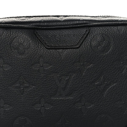 Louis Vuitton Calfskin Monogram Shadow Trocadero Wearable Wallet Black 7 of 10