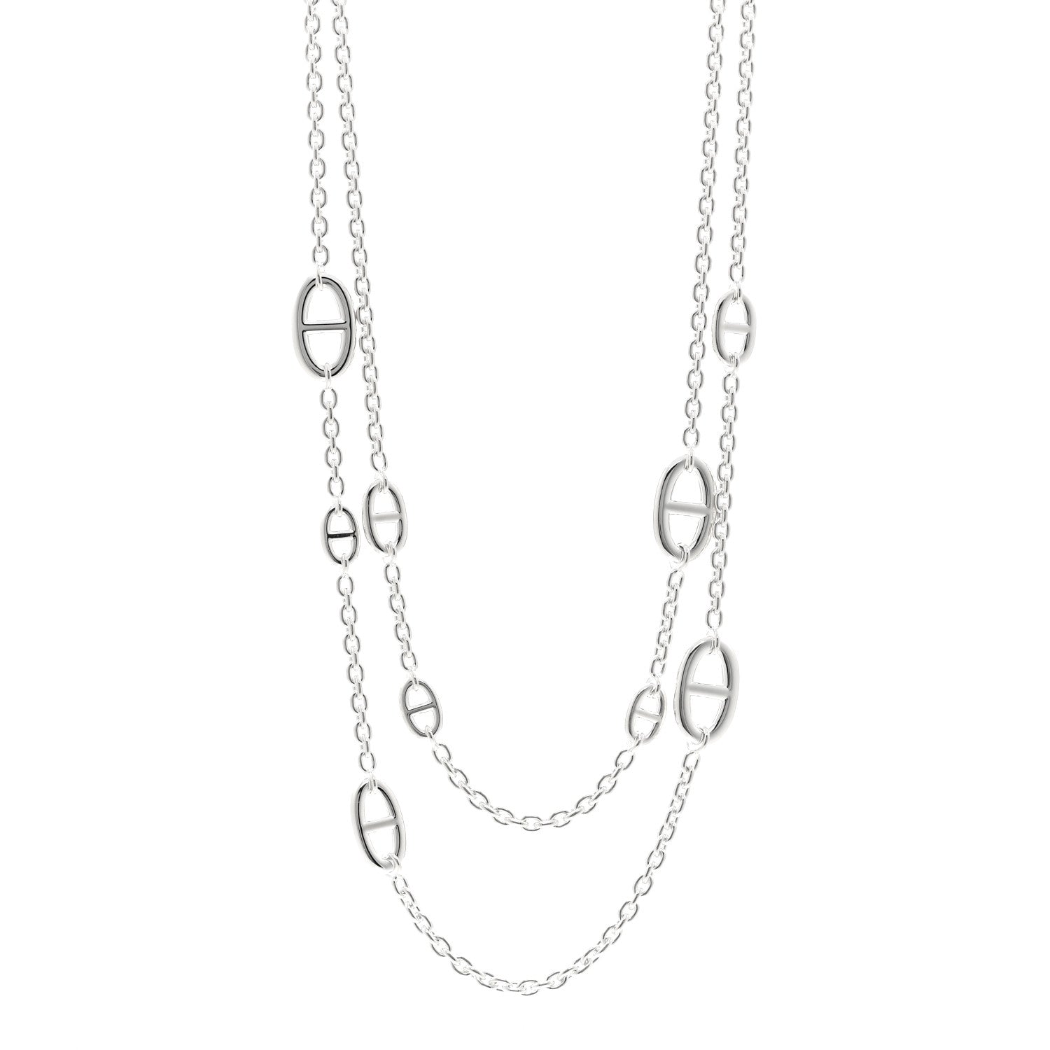 Hermes Sterling Silver Farandole Necklace 120 1 of 6