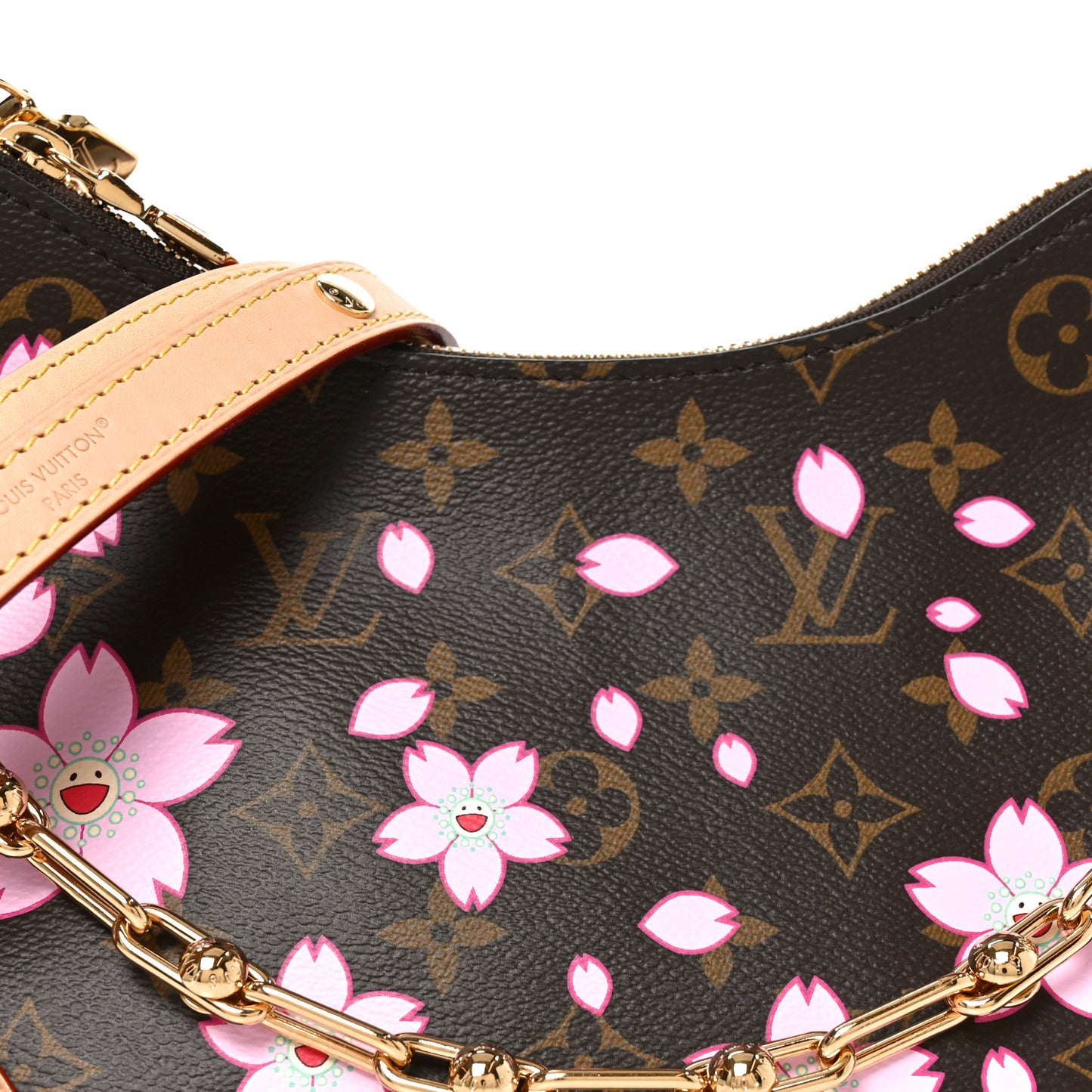 LV x TM Monogram Chery Blossom Boulogne Sakura Brown