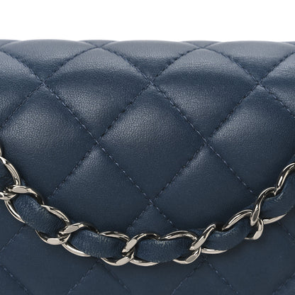 Chanel Lambskin Quilted Mini Rectangular Flap Blue 8 of 13