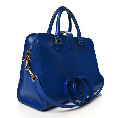 Saint Laurent Calfskin Small Monogram Cabas Blue Majorelle 3 of 16