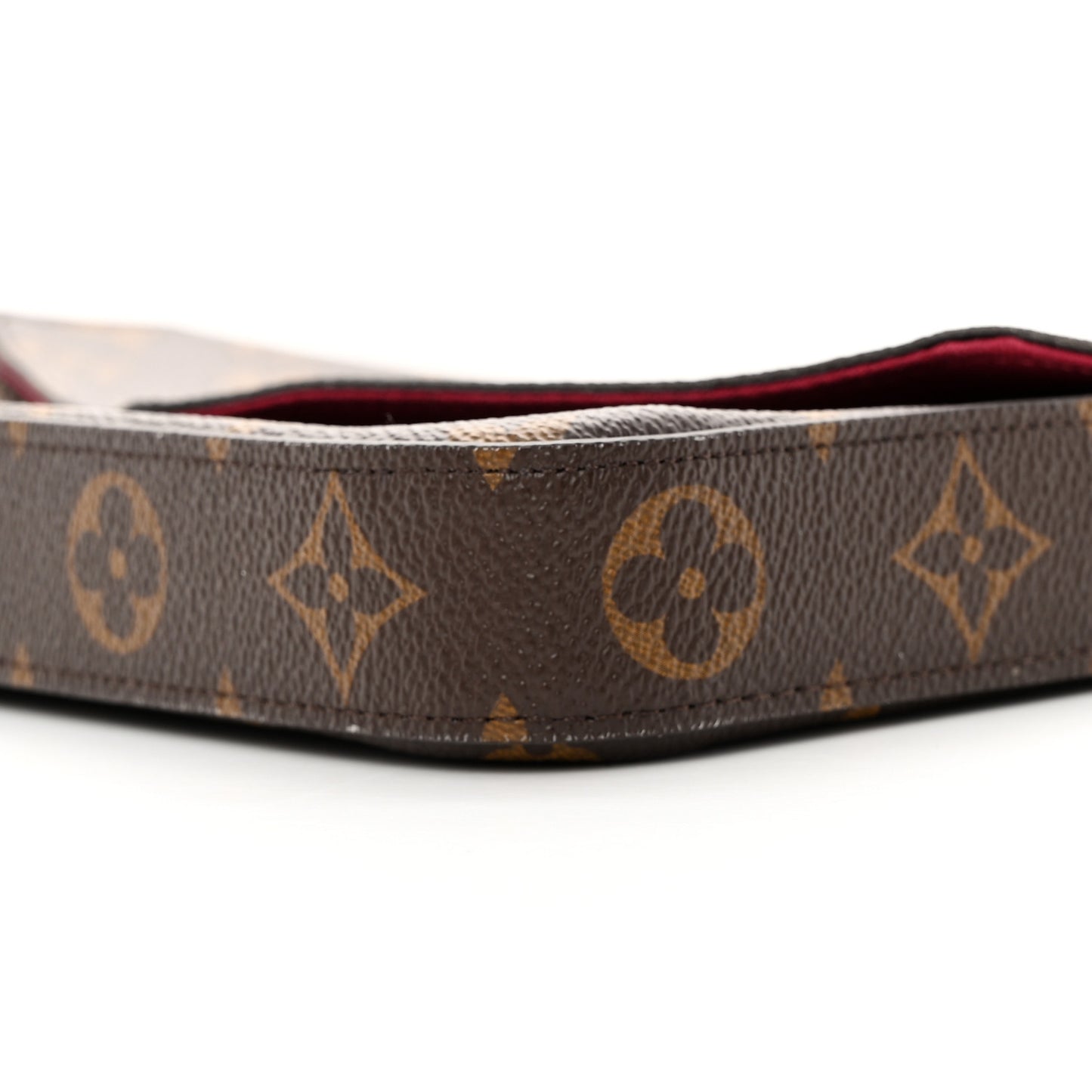 Monogram Pochette Felicie Chain Wallet Fuchsia