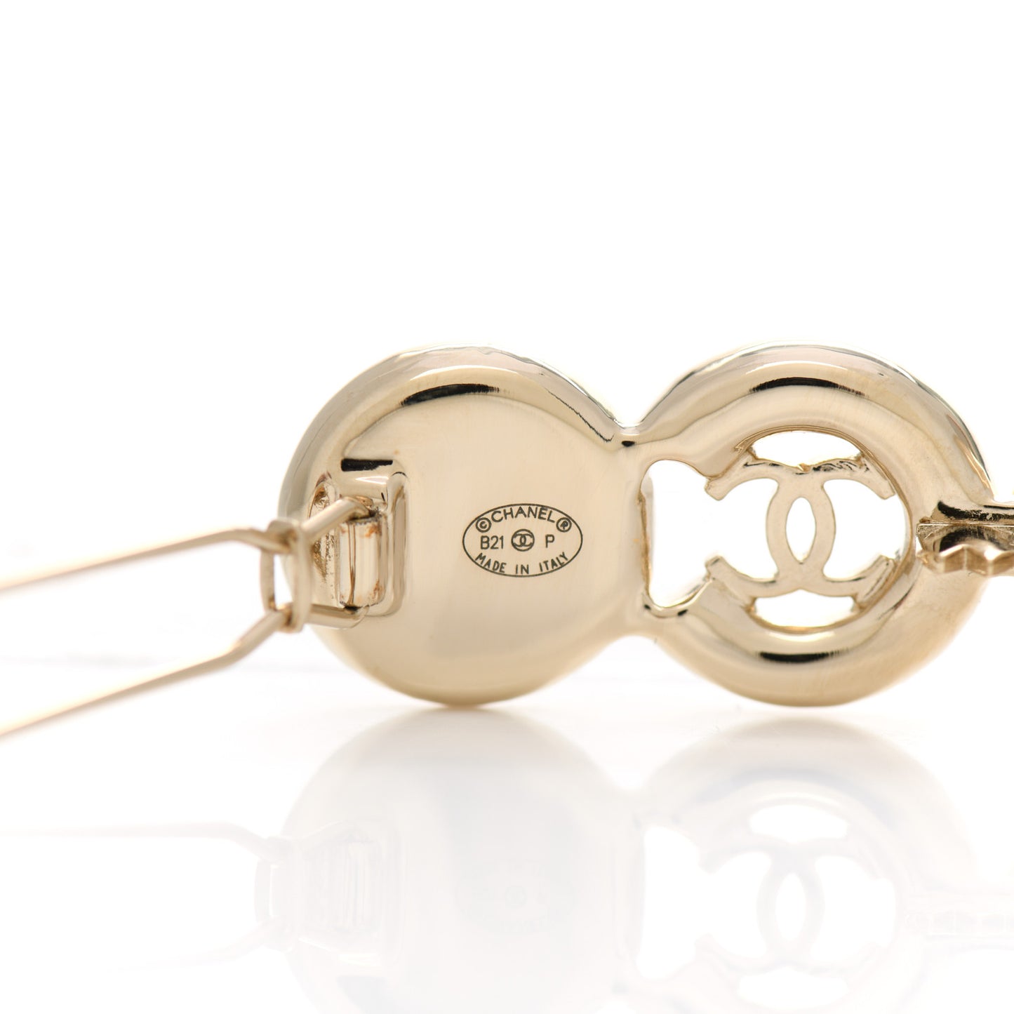 Pearl Coco Hair Clip Barrette Gold