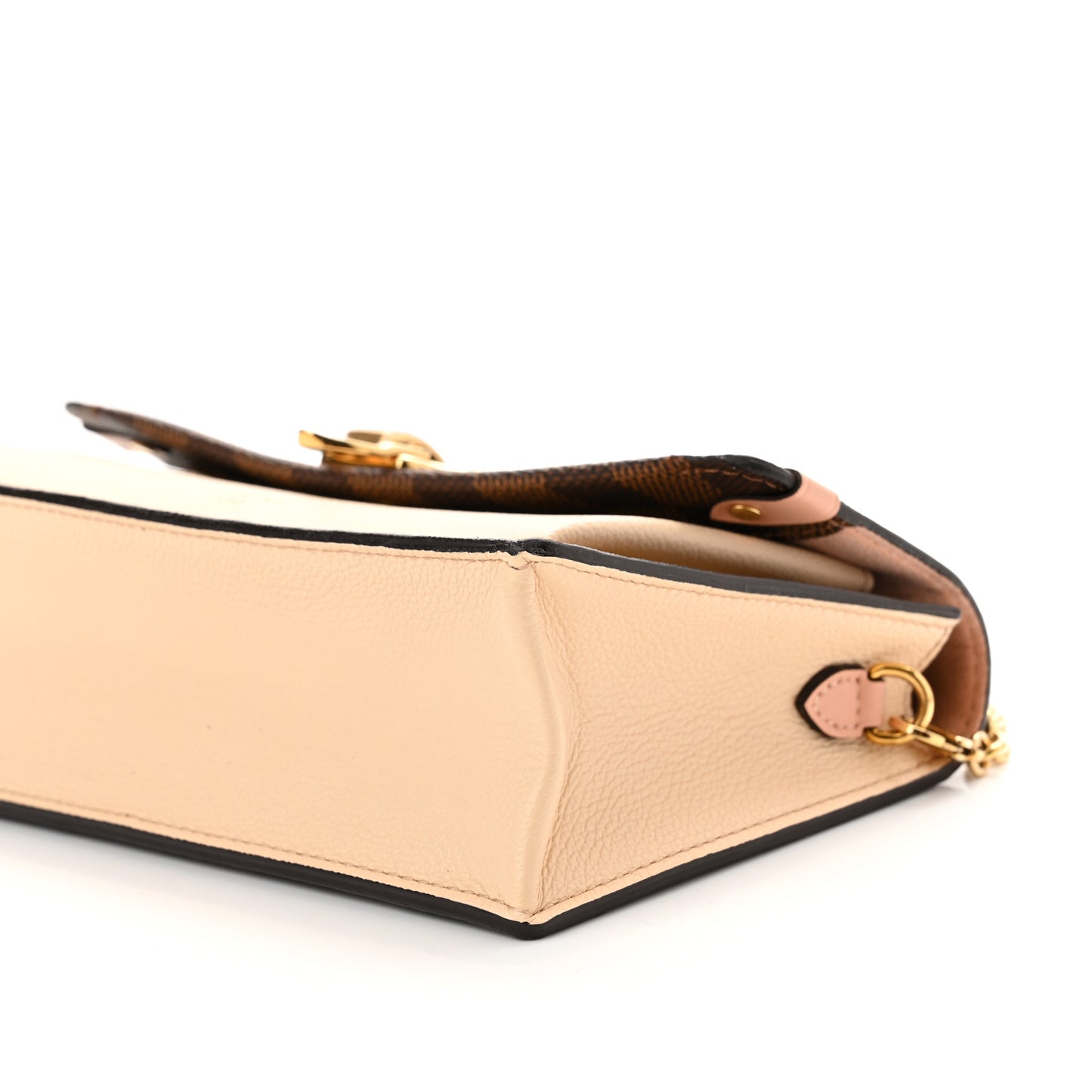 Damier Ebene Vavin Chain Wallet Creme