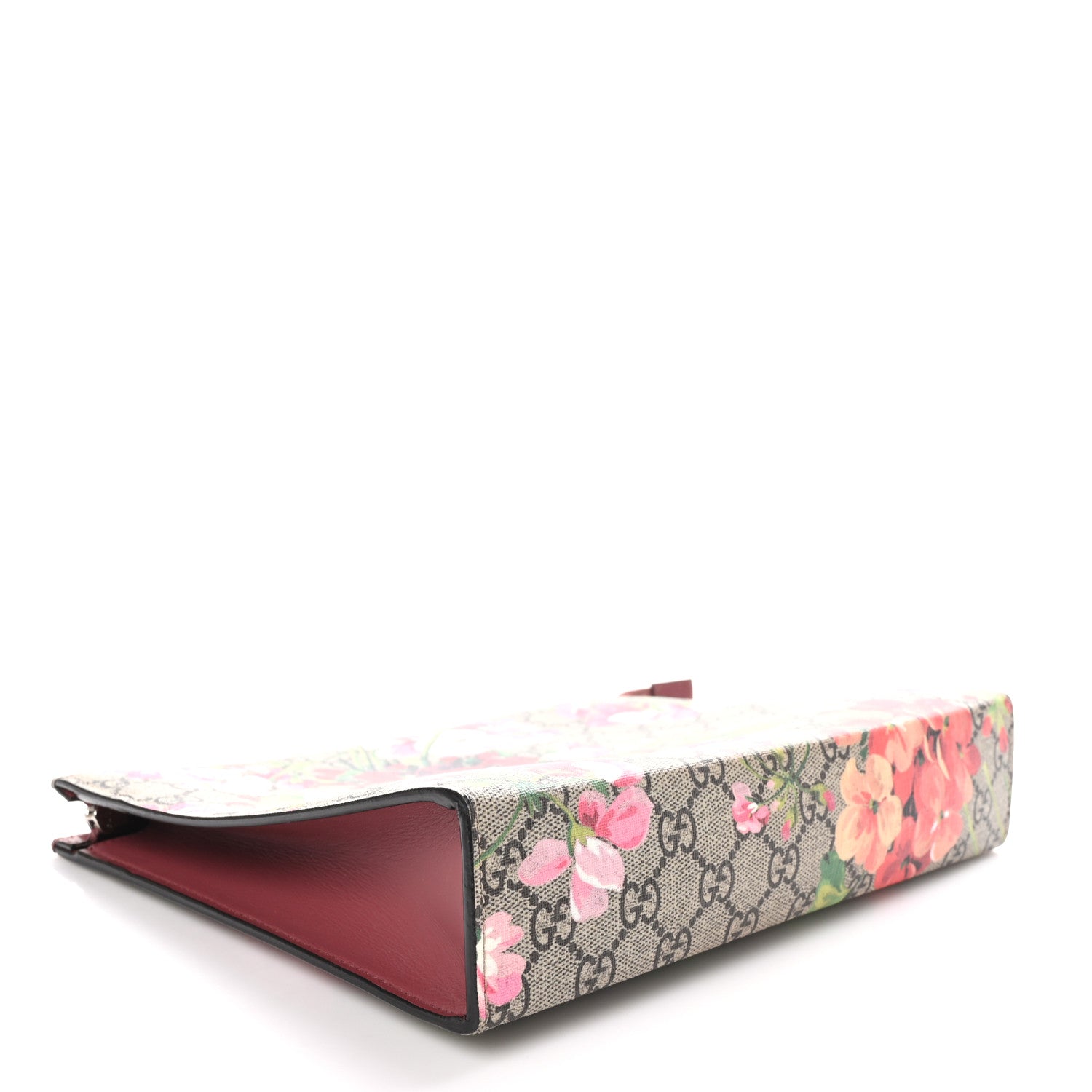 Gucci GG Supreme Monogram Blooms Large Cosmetic Case Beige Multicolor Dry Rose 4 of 10